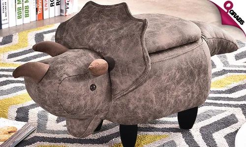 Animal-Themed Footrest with Storage Space!